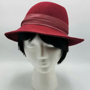 Vintage Betmar Wool Fedora / Cranberry